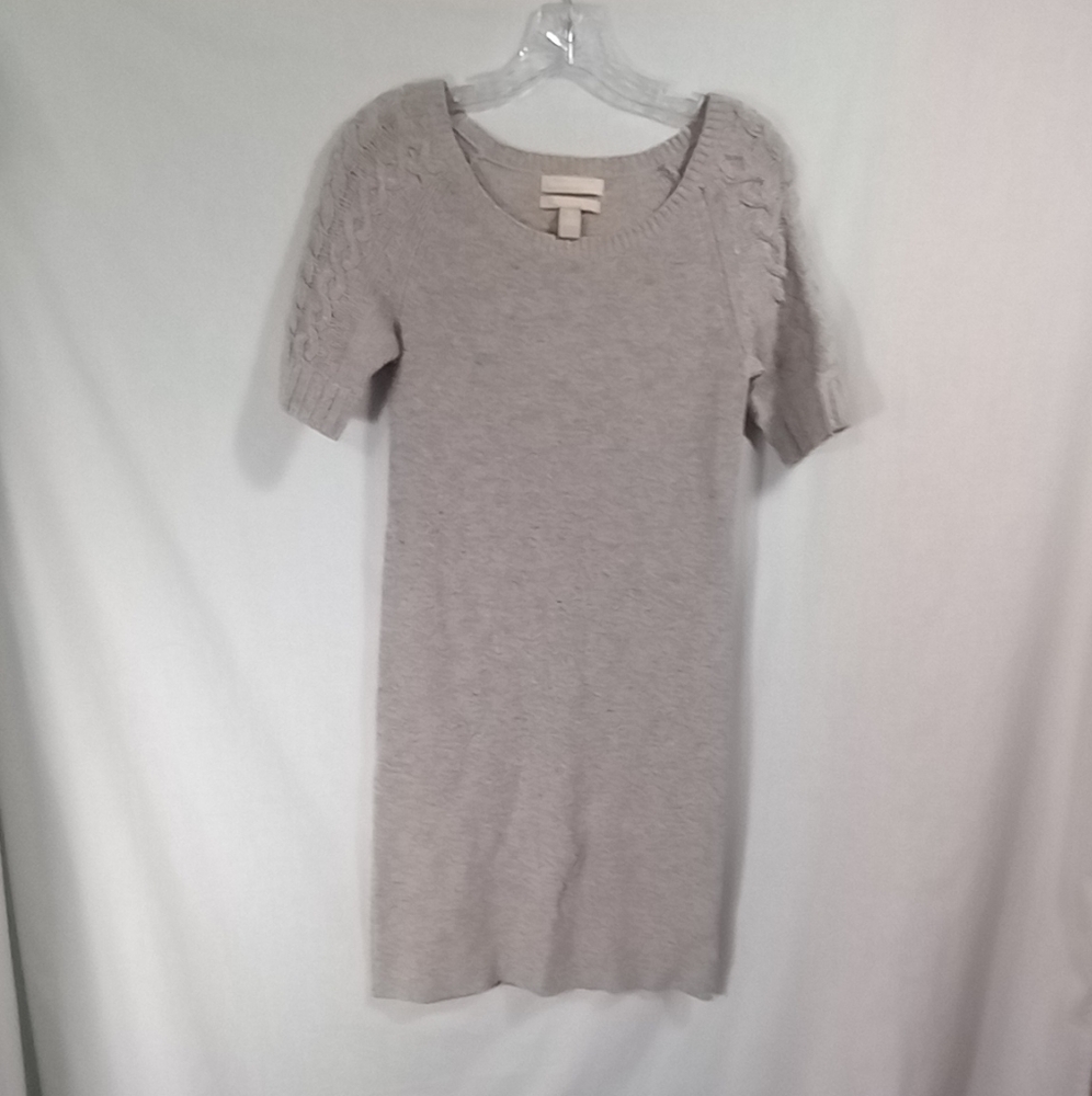 Banana Republic Gray Wool Cashmere Blend Short Sleeve Sweater Dress Size XS